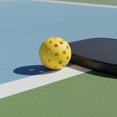 Rally pickleball on outdoor court